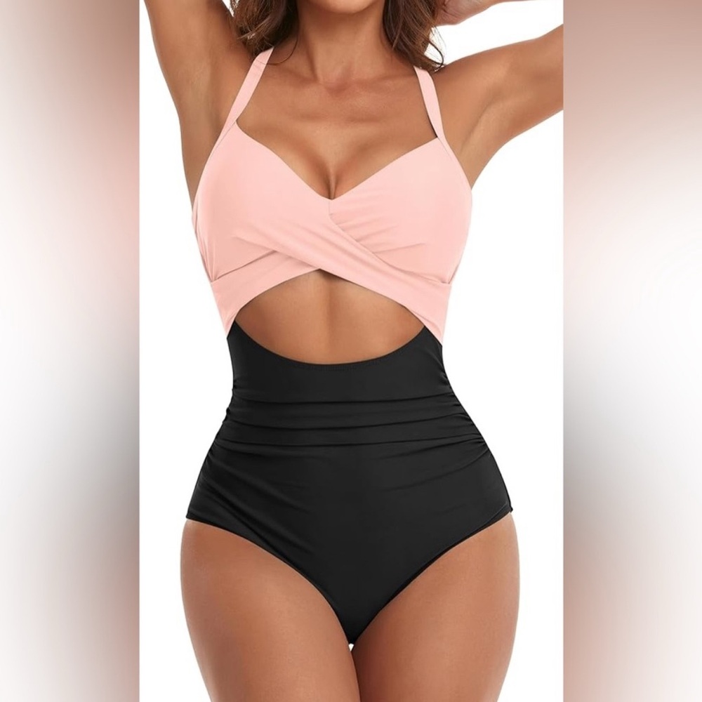 🌻 NWT EoMenie Cutout Tie Back One Piece Swim